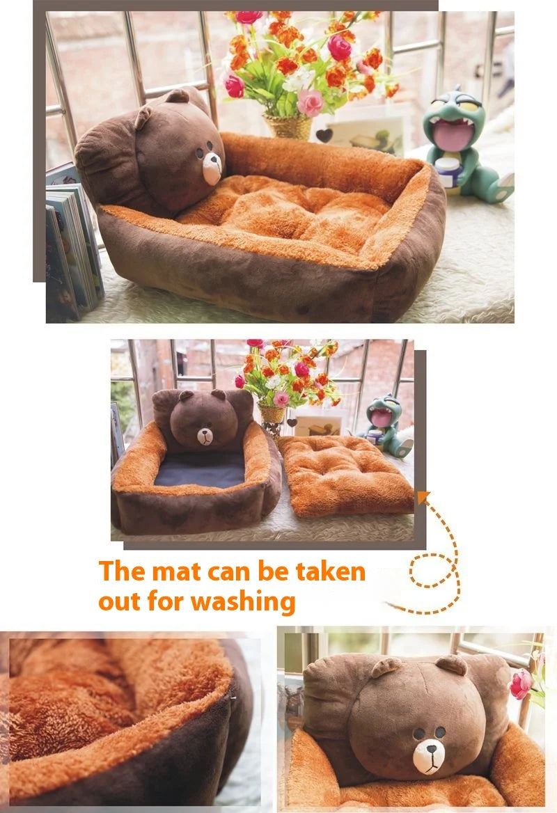 Soft Washable Cotton Pet Bed Mat for Cats & Dogs