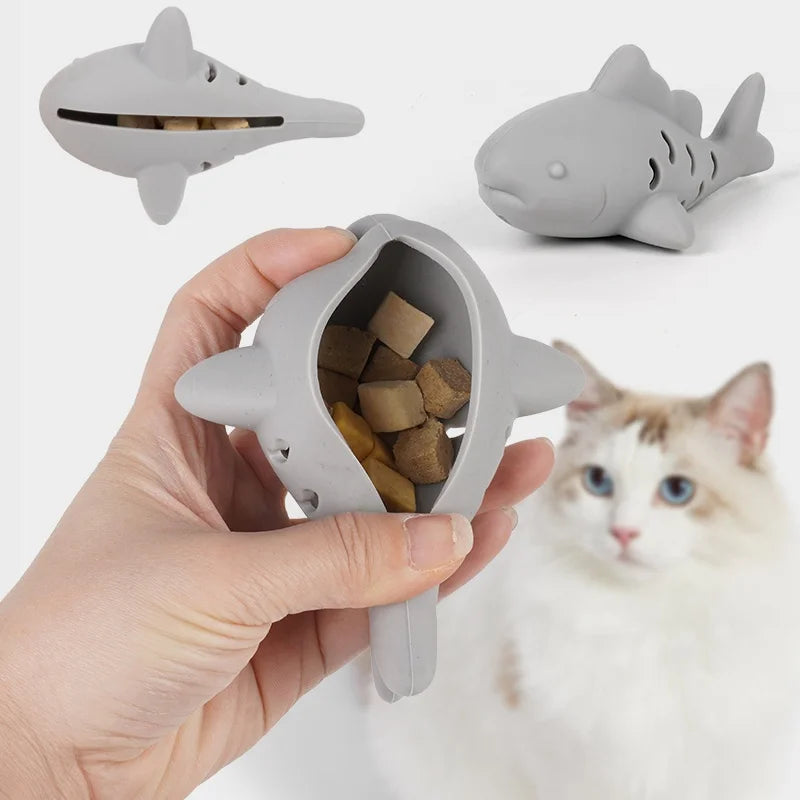 Silicone Treat-Dispensing Chew Toy for Cats