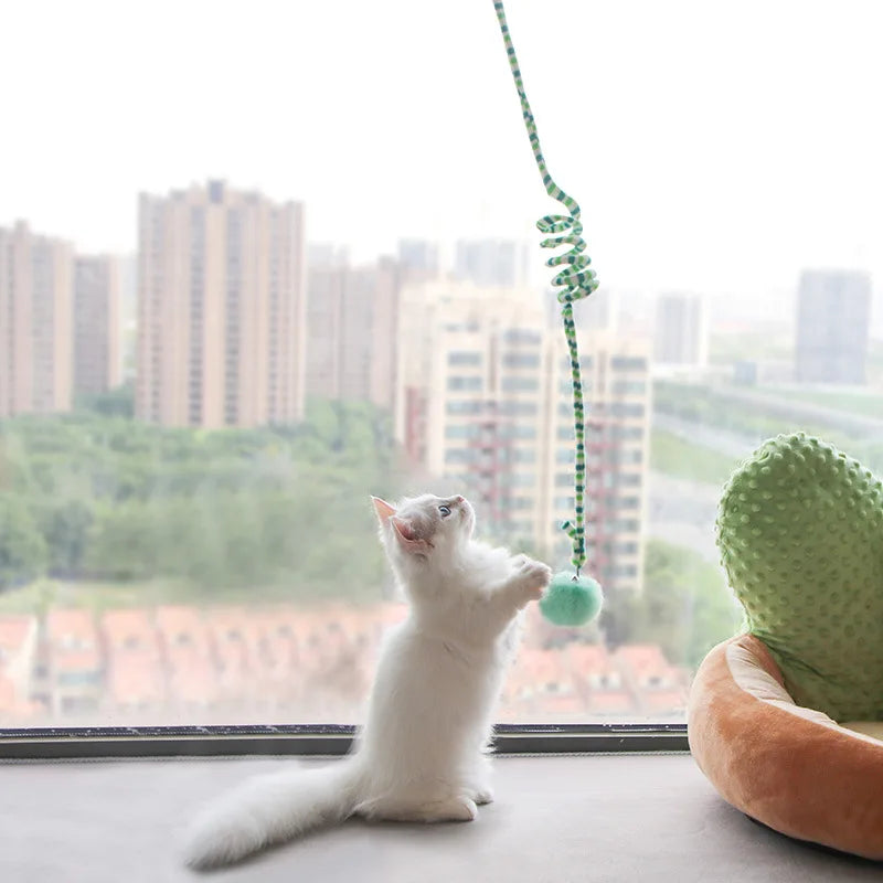 Interactive Hanging Cat Toy with Elastic Rope & Bell