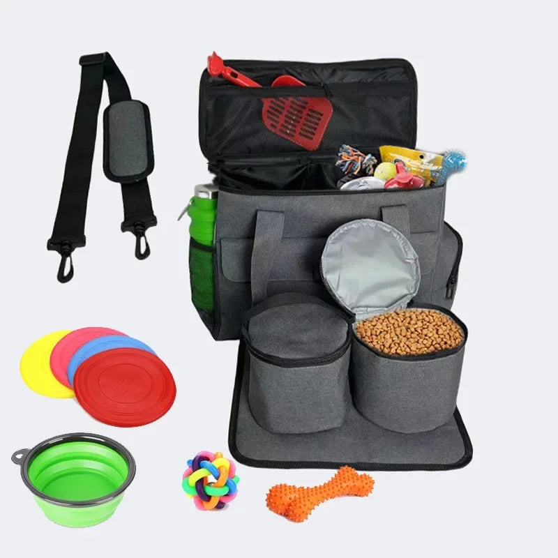 Multifunctional Dog Travel Bag – Spacious Pet Organizer
