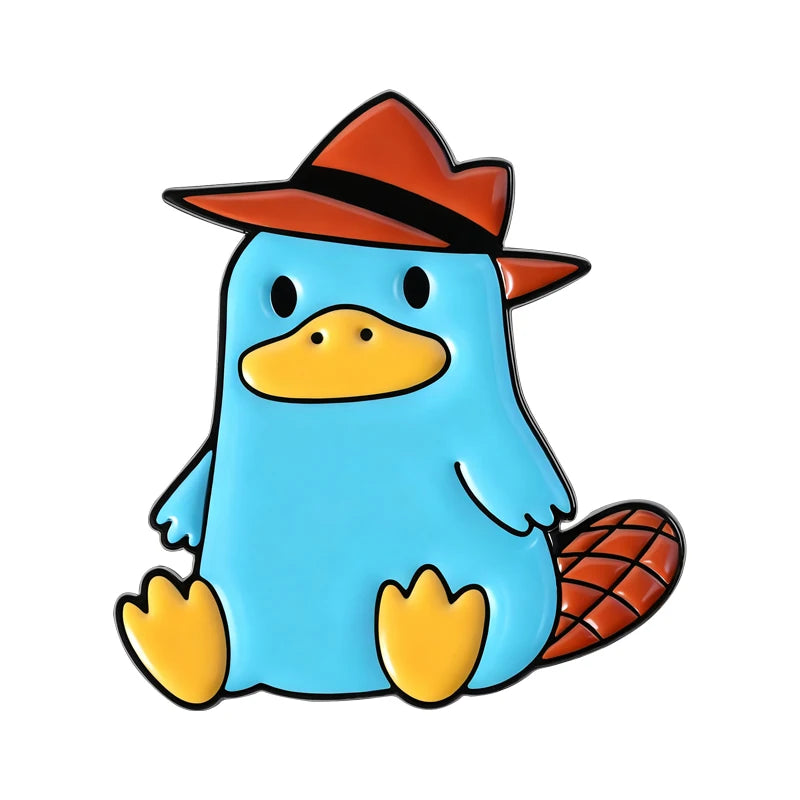 Cute Cartoon Platypus Enamel Lapel Pin