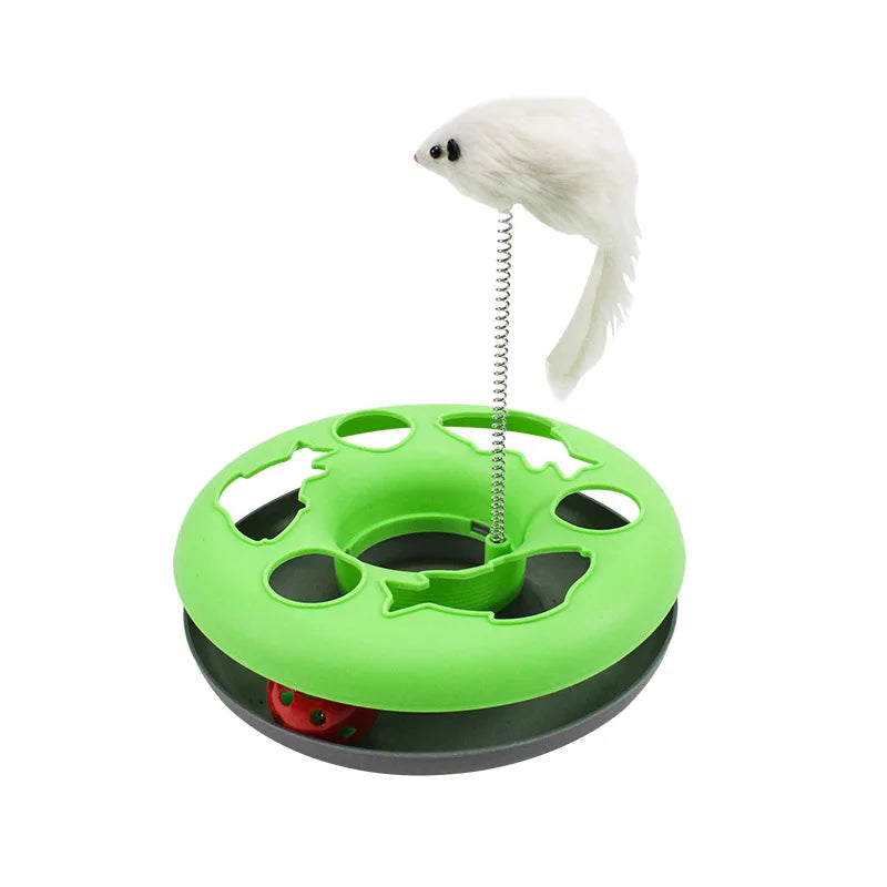 Interactive Cat Roller Track Toy Set with Catnip Spring Mouse & Exercise Balls