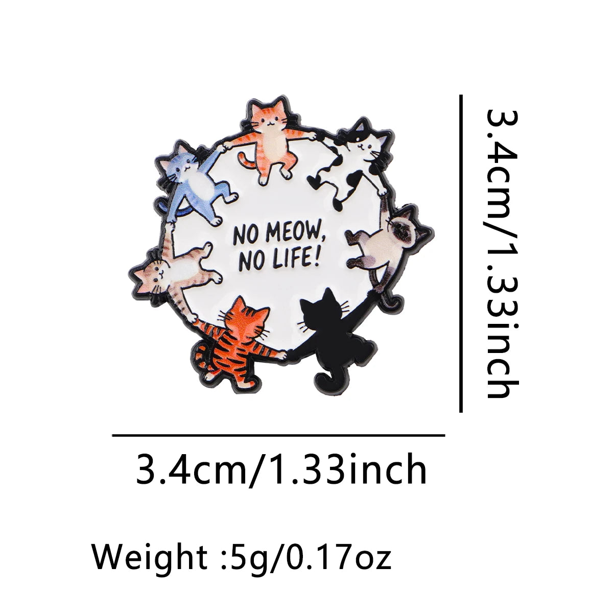 Cute Pet Lover Cat Enamel Lapel Pins