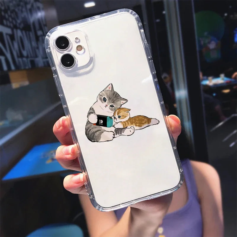 Funny Halloween Cat iPhone Case – Cartoon Animal Shockproof Phone Cover