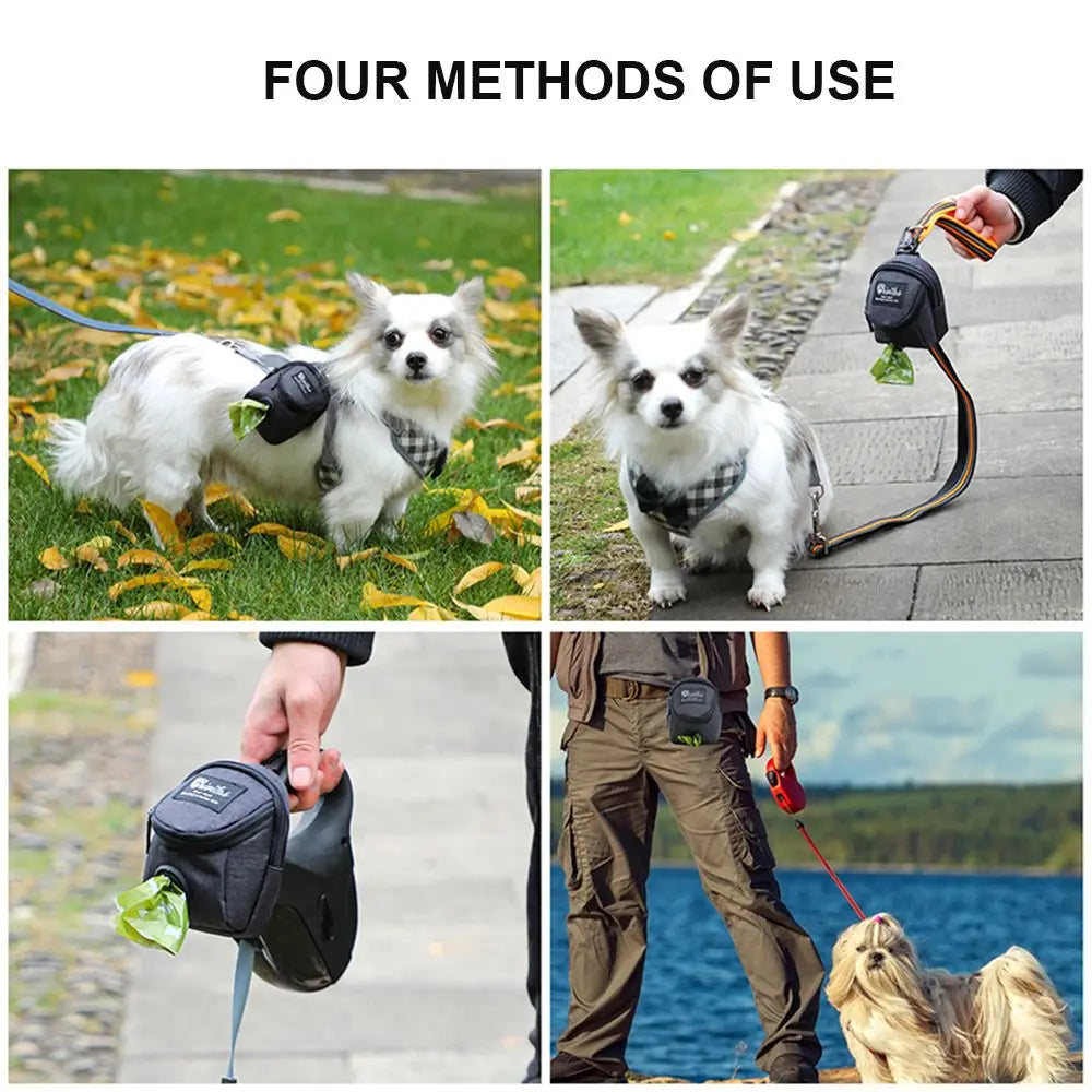 Pet Dog Treat Pouch – Portable Multifunction Dog Training Bag with Poop Bag Dispenser
