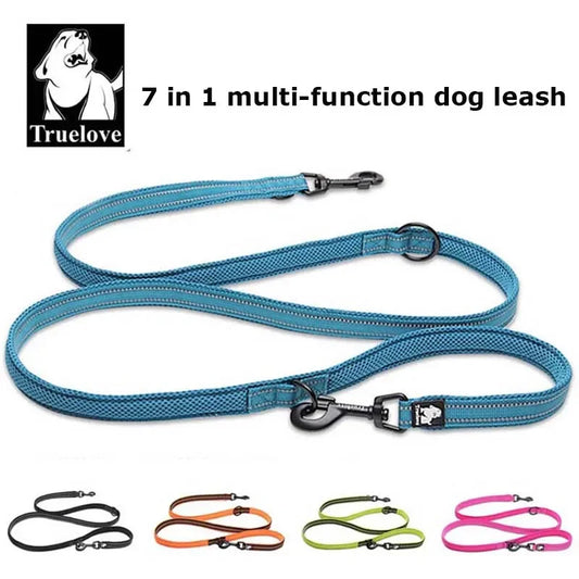 TRUELOVE 7-in-1 Adjustable Dog Leash TLL2411 – Reflective Multi-Function Hands-Free Lead