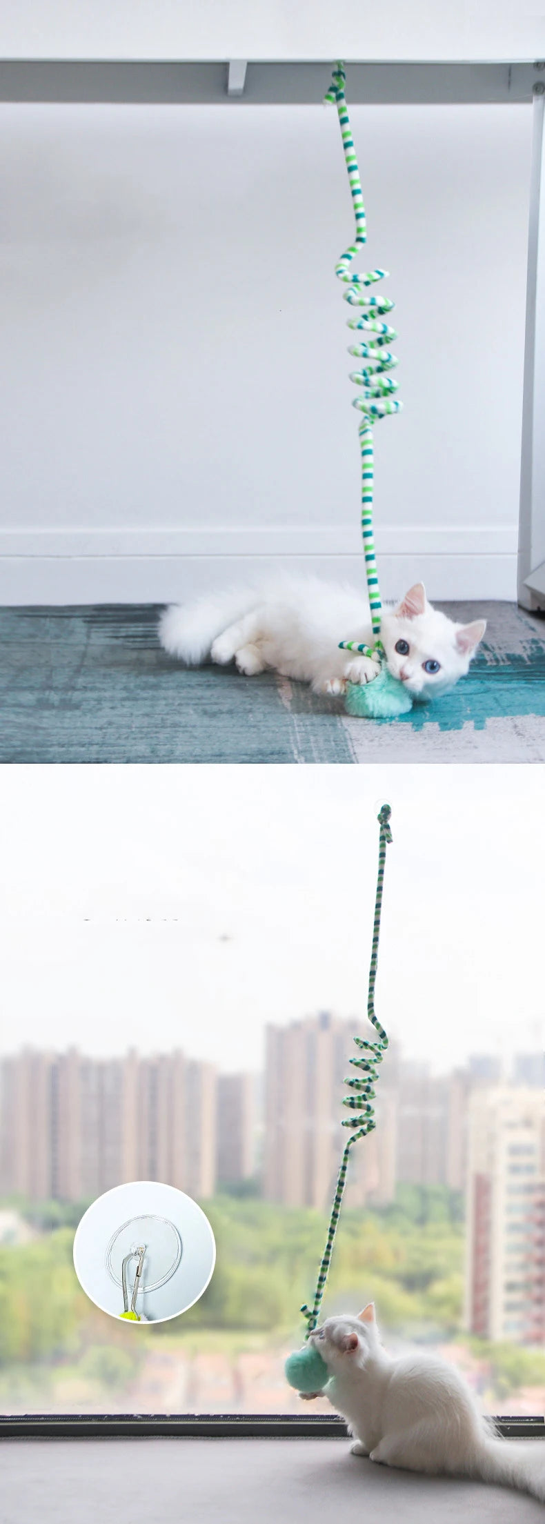 Interactive Hanging Cat Toy with Elastic Rope & Bell