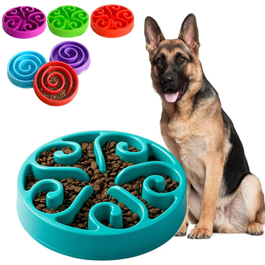 Anti-Gulping Dog Slow Feeder Bowl – Fun & Non-Slip Feeding Dish