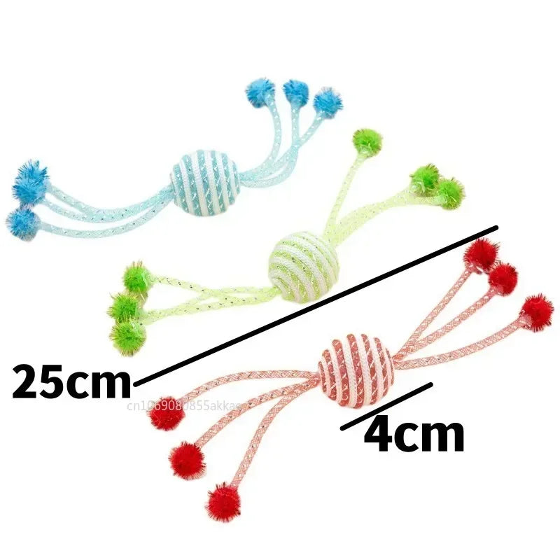 Interactive Rope Ball Cat Toy – Bite-Resistant Chew & Scratch Toy