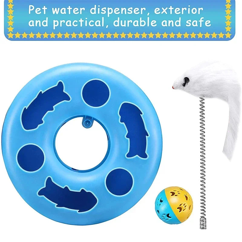 Interactive Cat Roller Track Toy Set with Catnip Spring Mouse & Exercise Balls