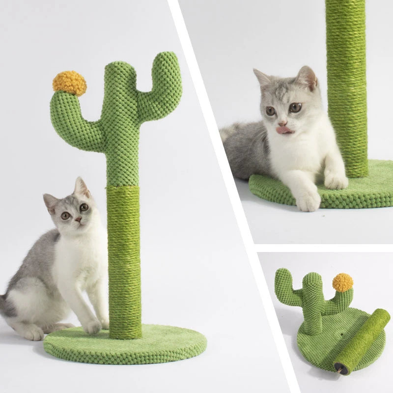 Cactus-Shaped Cat Scratching Post with Sisal Rope – Interactive Climbing & Scratching