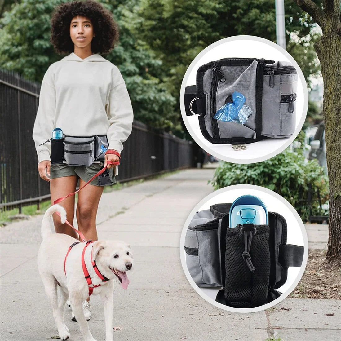Dog Outdoor Training Waist Bag – Multi-functional Dog Feeding & Treat Pouch with D-Ring