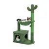 Large Indoor Cactus-Shaped Cat Tree Condo with Natural Sisal Rope