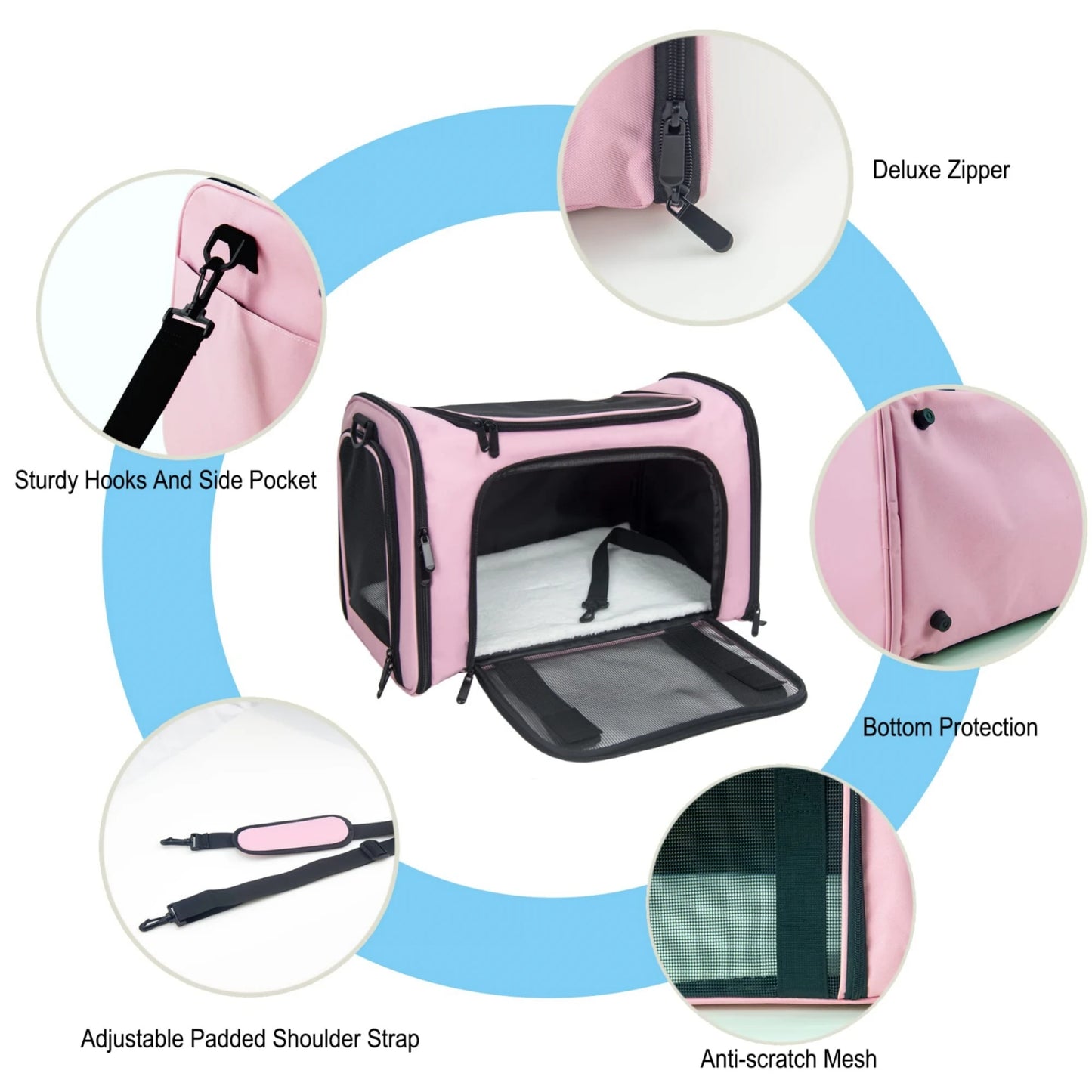 Cat & Dog Travel Carrier – Airline Approved Soft-Sided Pet Carrier