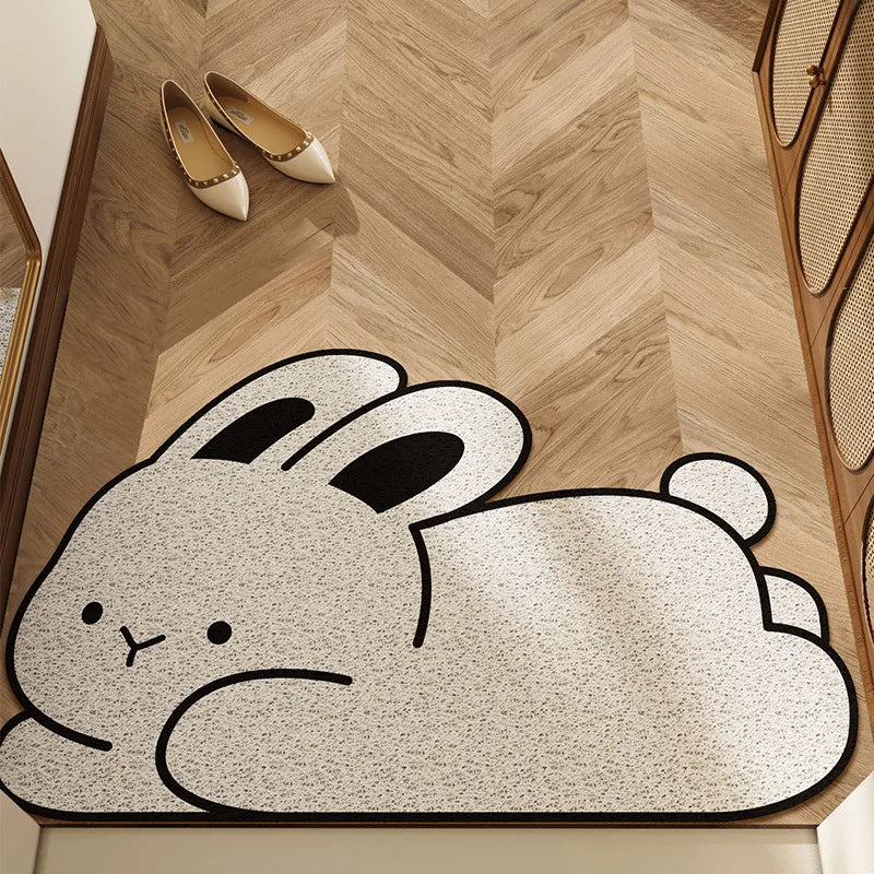 Anti-Slip Animal Pattern Bathroom Rug – Microfiber Bath Mat