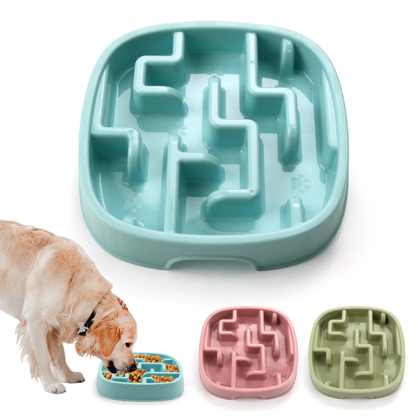 Maze Slow Feeder Pet Bowl with Non-Slip Base