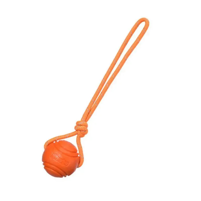 Durable Dog Training Ball with Rope for Fetch & Tug