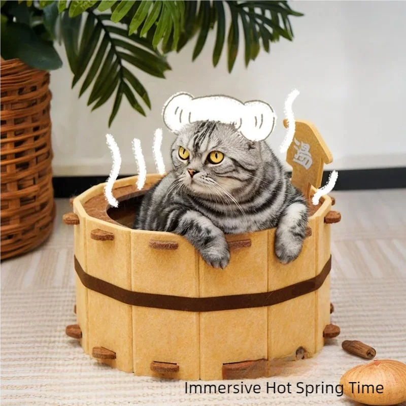 Felt Cat Bed – Semi-Enclosed, All-Season Cozy Cat House