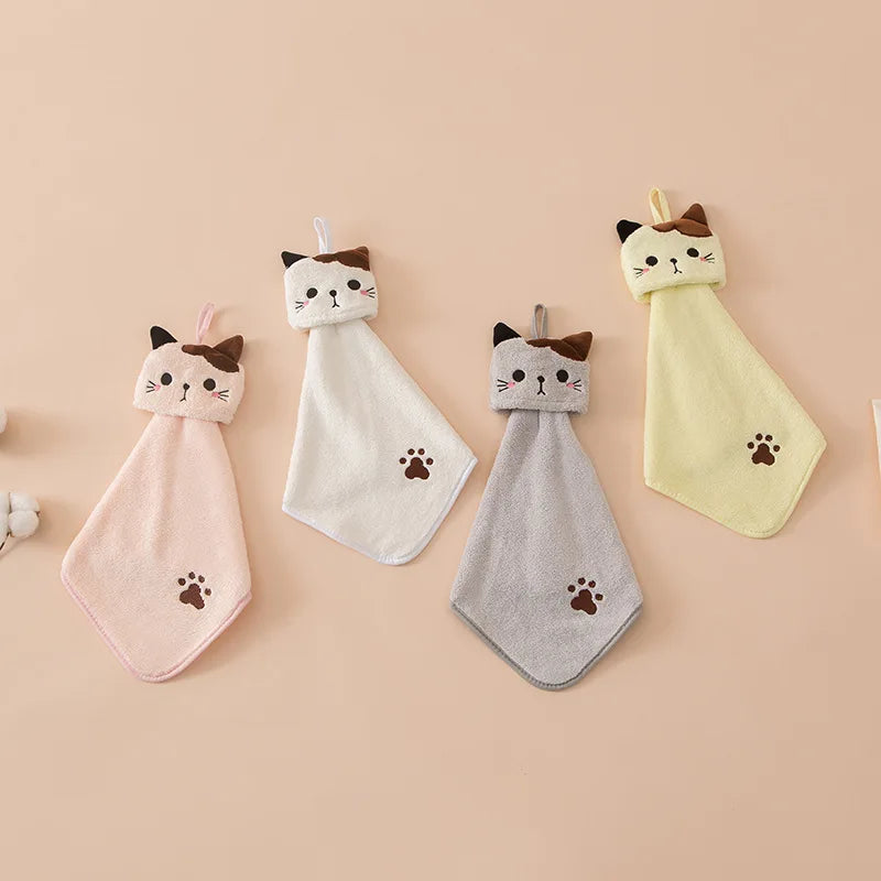 Cute Cat Hanging Kitchen Cleaning Towel – Soft, Absorbent & Quick-Dry