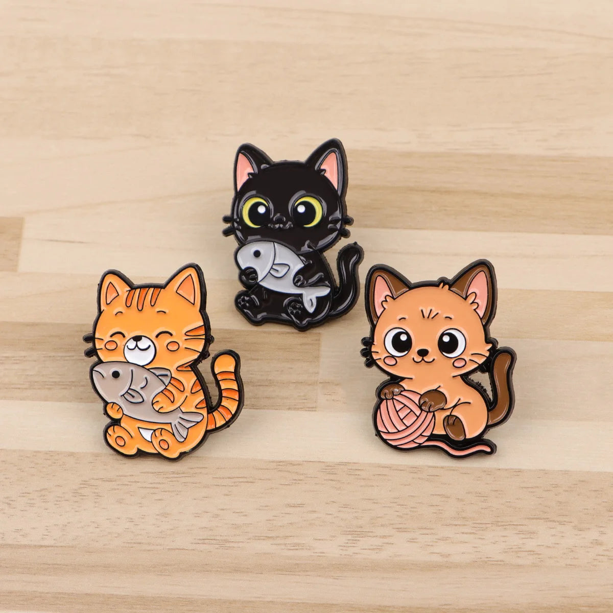Cute Cat Series Enamel Lapel Pins