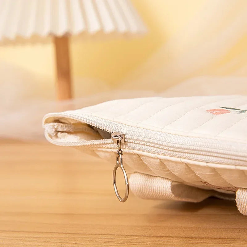 Cute Bear Embroidery Baby Diaper Bag – Portable Mommy Organizer