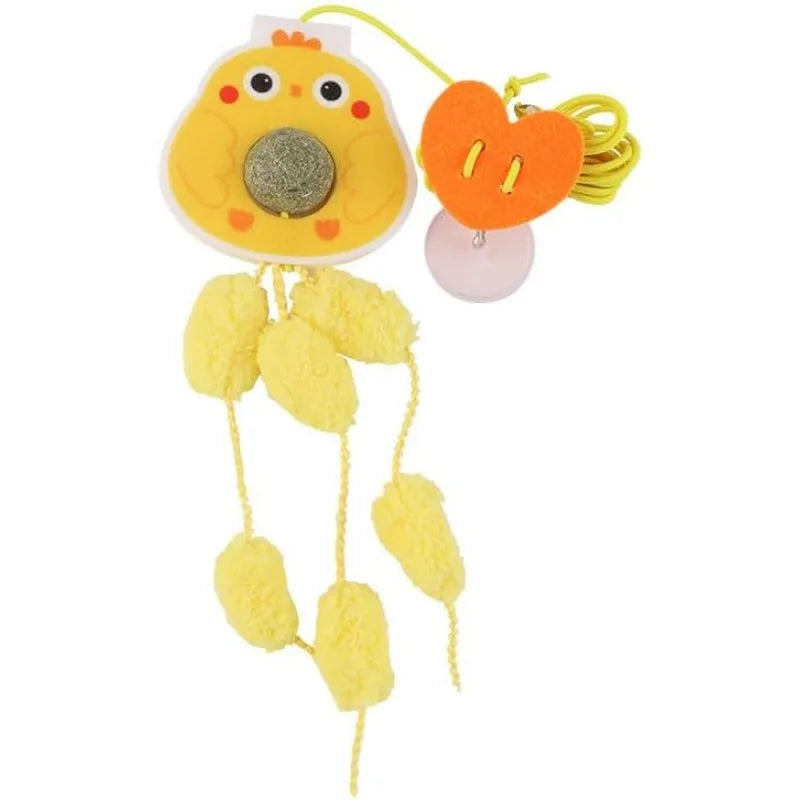 Interactive Door Hanging Cat Toy with Elastic Catching Rope