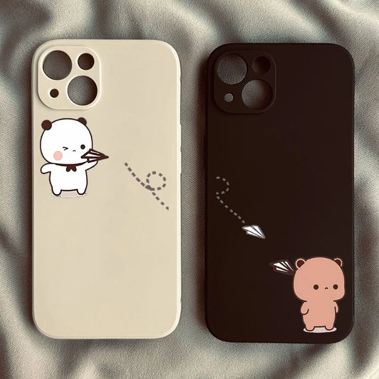 Bubu Dudu Couple iPhone Case – Funny Cartoon Silicone Phone Cover
