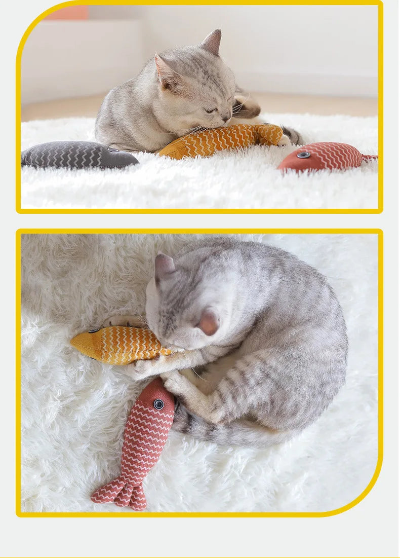 Realistic Plush Catnip Fish Toy for Cats
