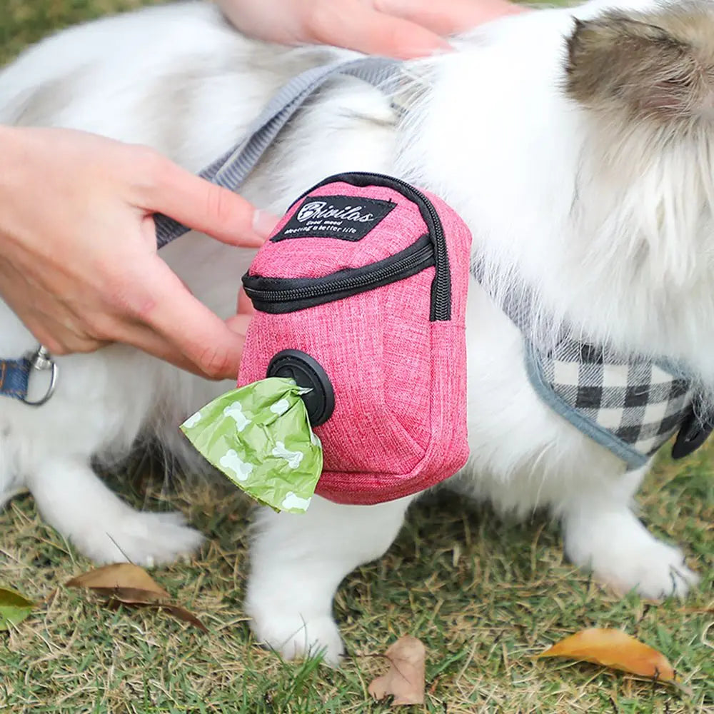 Pet Dog Treat Pouch – Portable Multifunction Dog Training Bag with Poop Bag Dispenser
