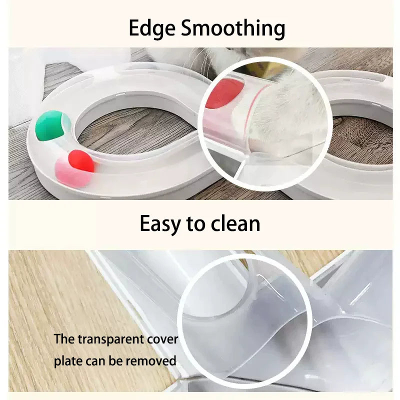 Interactive Turntable Cat Toy – Self-Entertaining Orbital Ball