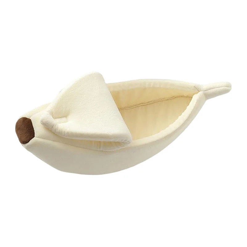 Cute Banana-Shaped Plush Pet House Bed