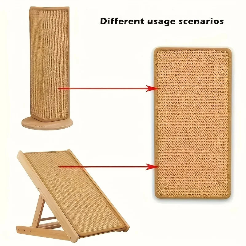 Durable Sisal Cat Scratcher Pad with Adhesive Backing