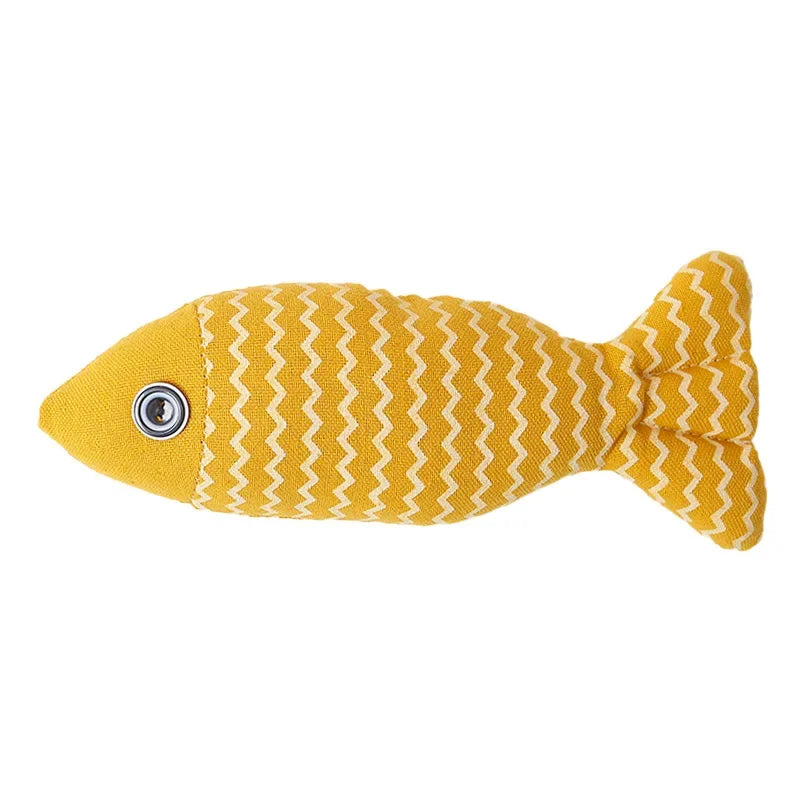 Realistic Plush Catnip Fish Toy for Cats