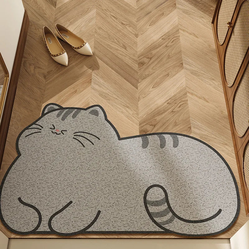Anti-Slip Animal Pattern Bathroom Rug – Microfiber Bath Mat
