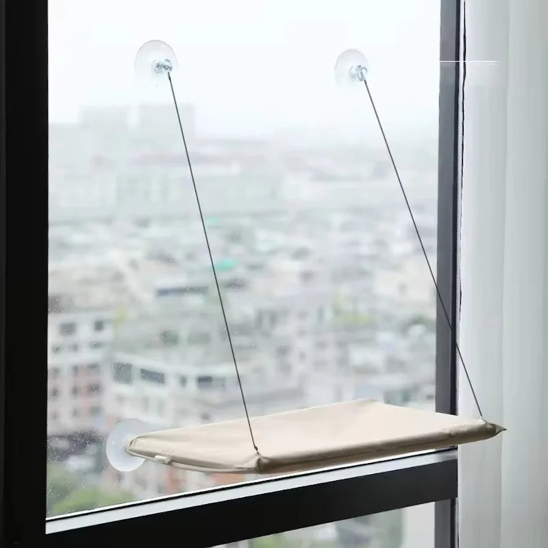 Window-Mounted Cat Hammock Bed with Suction Cups