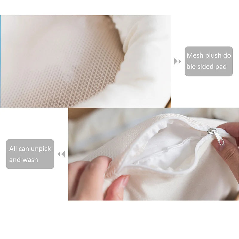 Handwoven Breathable Pet Bed with Soft Cushion