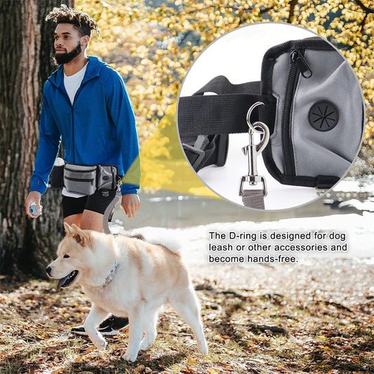 Dog Outdoor Training Waist Bag – Multi-functional Dog Feeding & Treat Pouch with D-Ring
