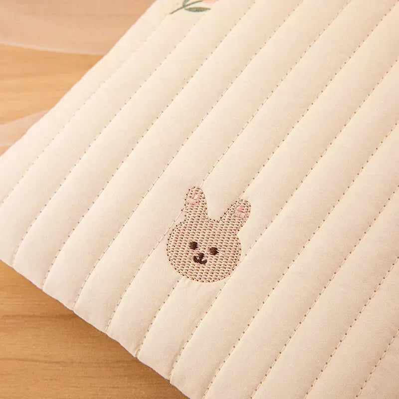 Cute Bear Embroidery Baby Diaper Bag – Portable Mommy Organizer