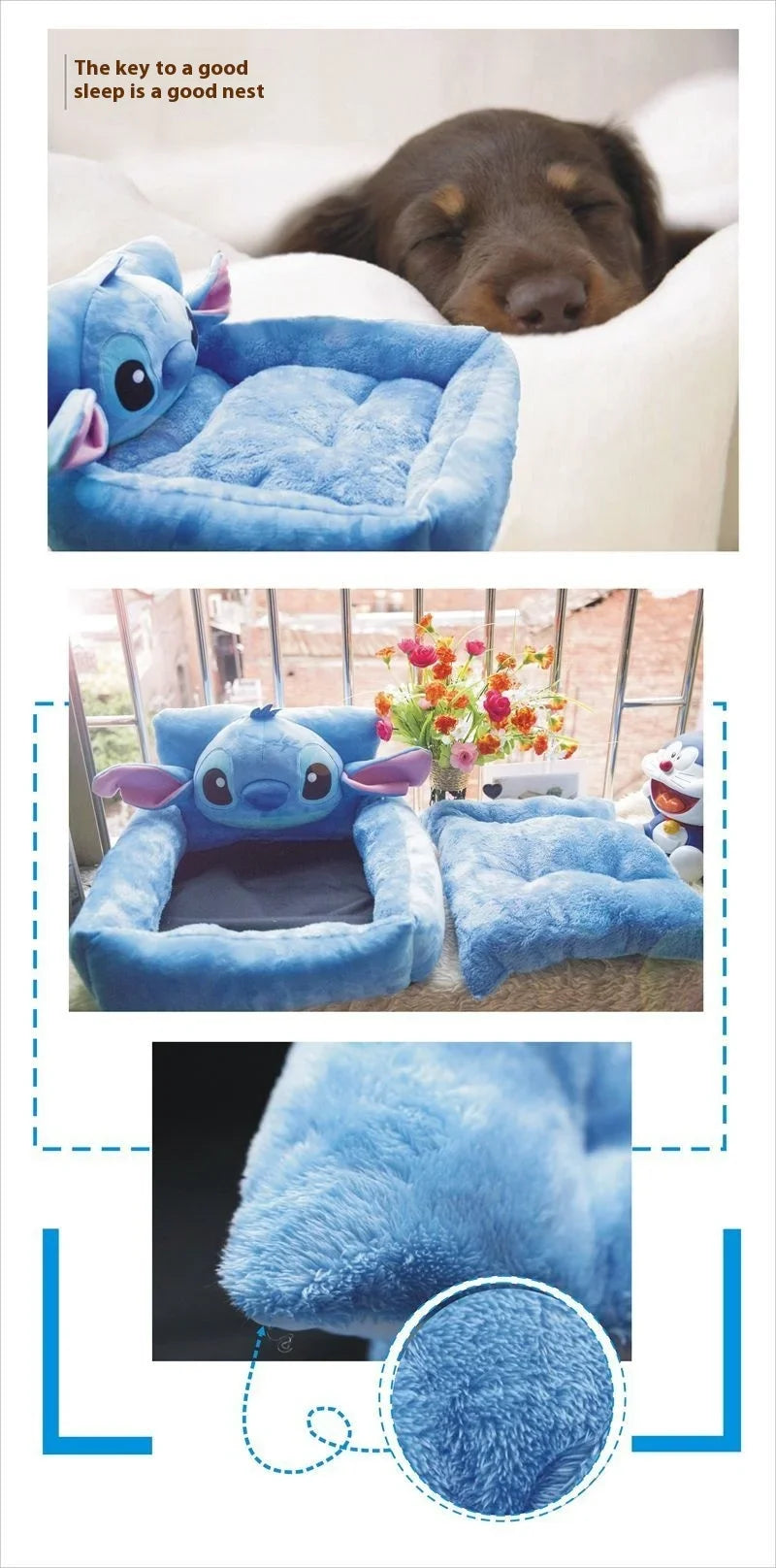 Soft Washable Cotton Pet Bed Mat for Cats & Dogs