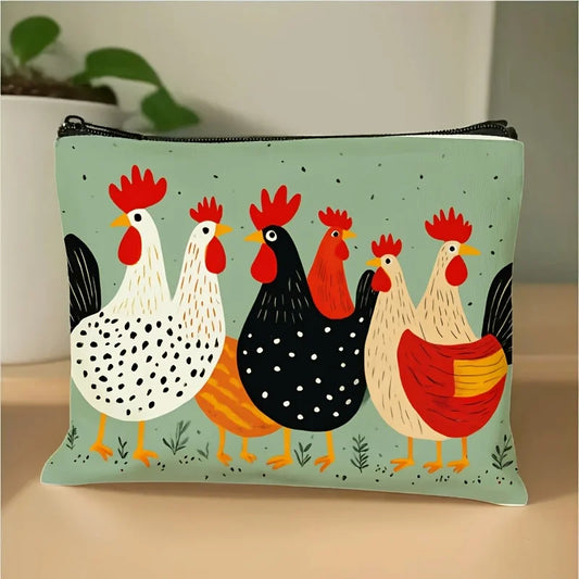 Chicken Animal Cosmetic Bag – Cute Zipper Makeup Pouch Organizer