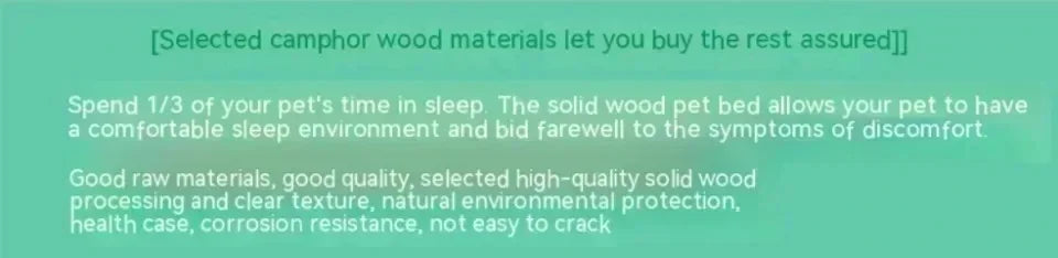 Modern Solid Wood Pet House & Dog Bed Side Table