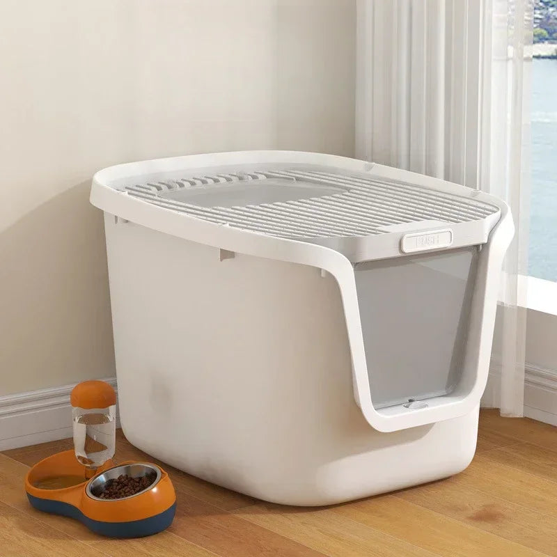 Extra-Large Enclosed Cat Litter Box with Lift-Up Cover