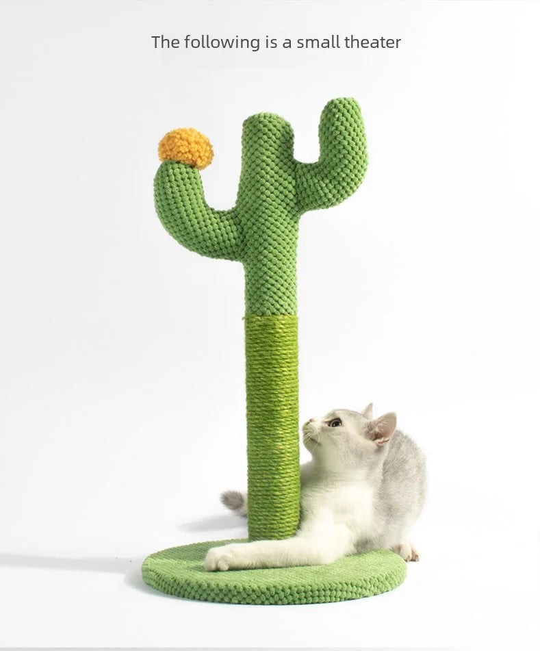 Sisal Cactus Cat Climbing Tower – Single-Layer Indoor Scratching Post