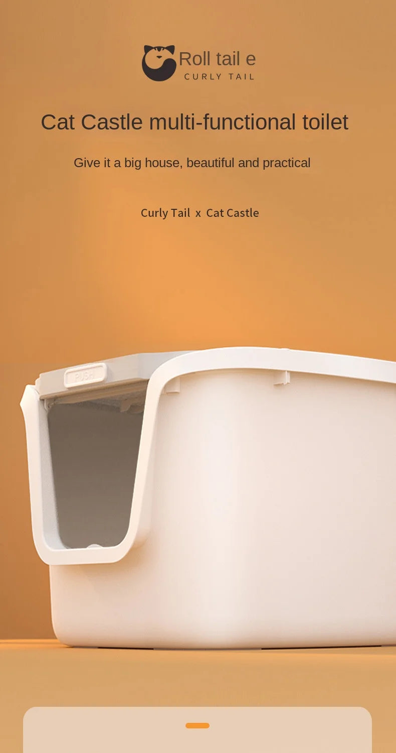 Extra-Large Enclosed Cat Litter Box with Lift-Up Cover