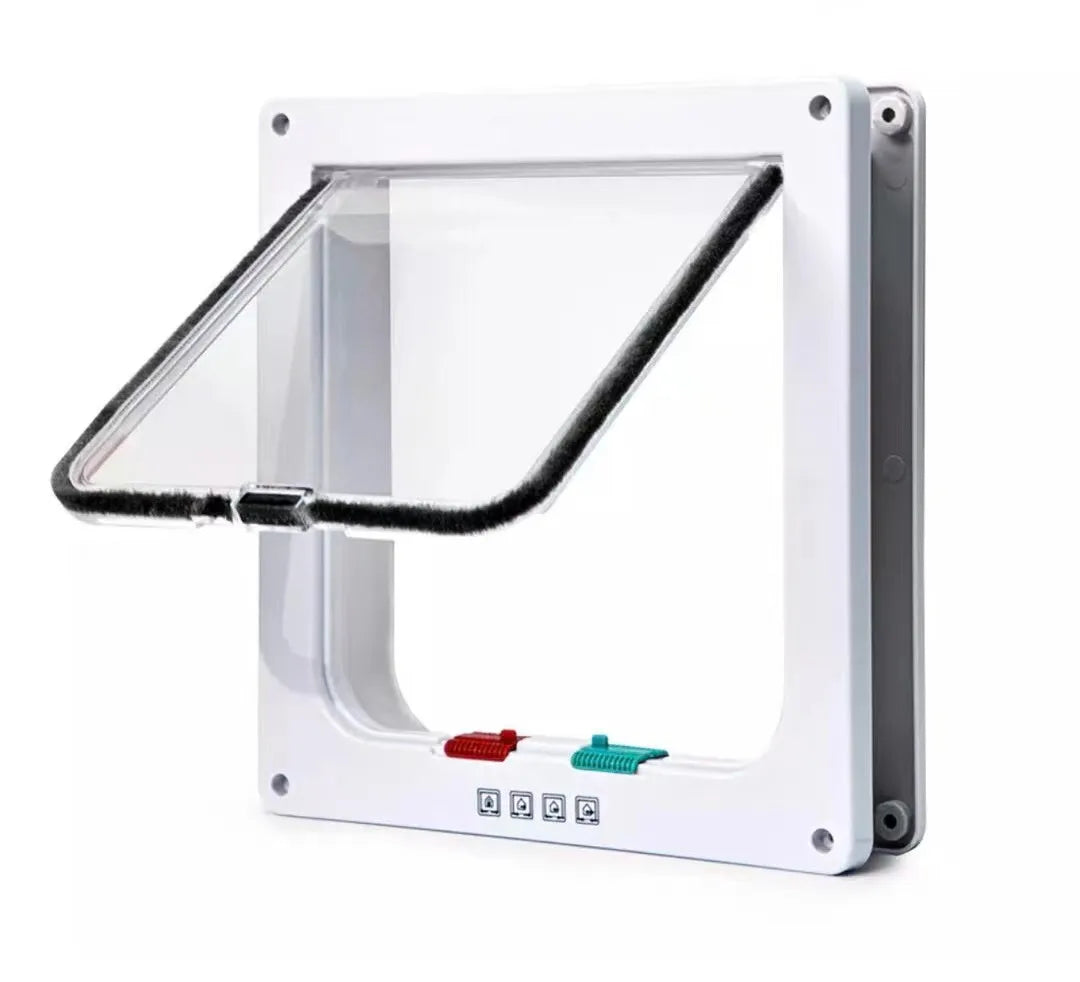 Pet Cat & Dog Door Hole – Two-Way Safety Flap for Controlled Entry & Exit