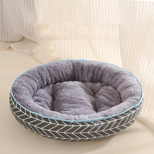 Round Dog & Cat Bed – Plush, Breathable, Cozy Nest