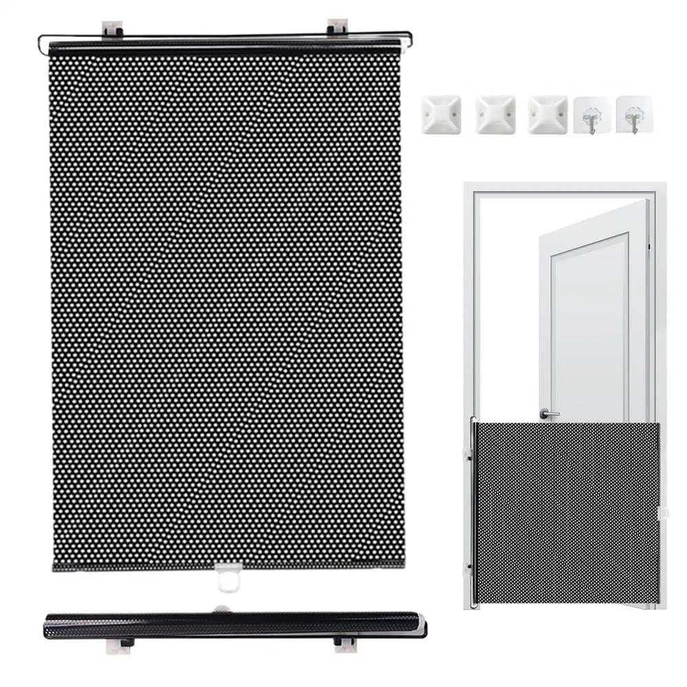 Retractable Indoor Pet Safety Gate for Dogs & Kittens – Mesh Blocking Fence