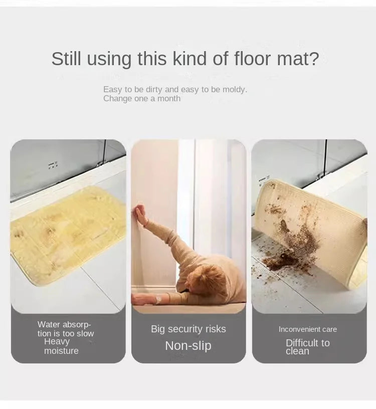 Dachshund Puppy Absorbent Bathroom Mat – Non-Slip Diatom Mud Floor Rug