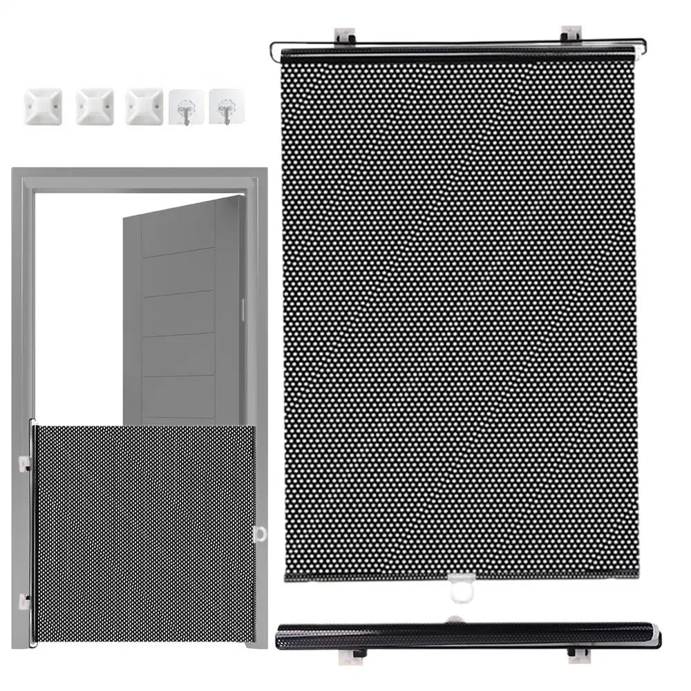 Retractable Indoor Pet Safety Gate for Dogs & Kittens – Mesh Blocking Fence