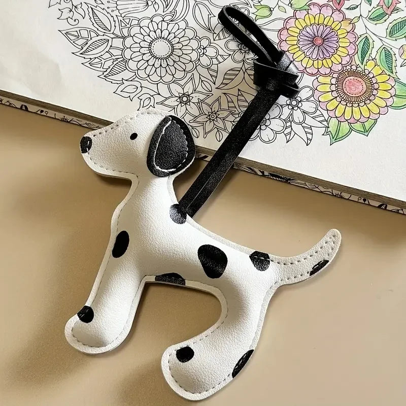 Cute Dalmatian Dog Charm – Leather Bag Pendant Accessory